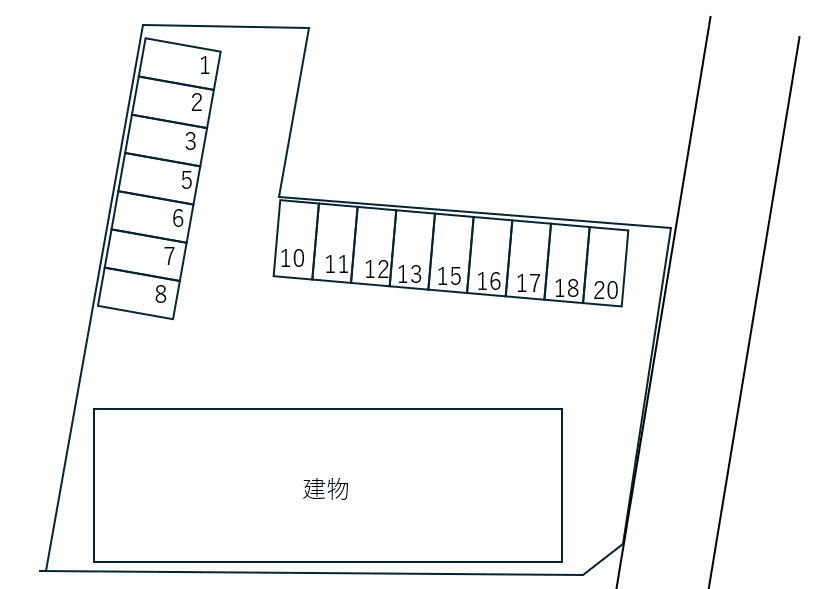 ＷＥＳＴ ＣＯＵＲＴ別駐車場の駐車配置図