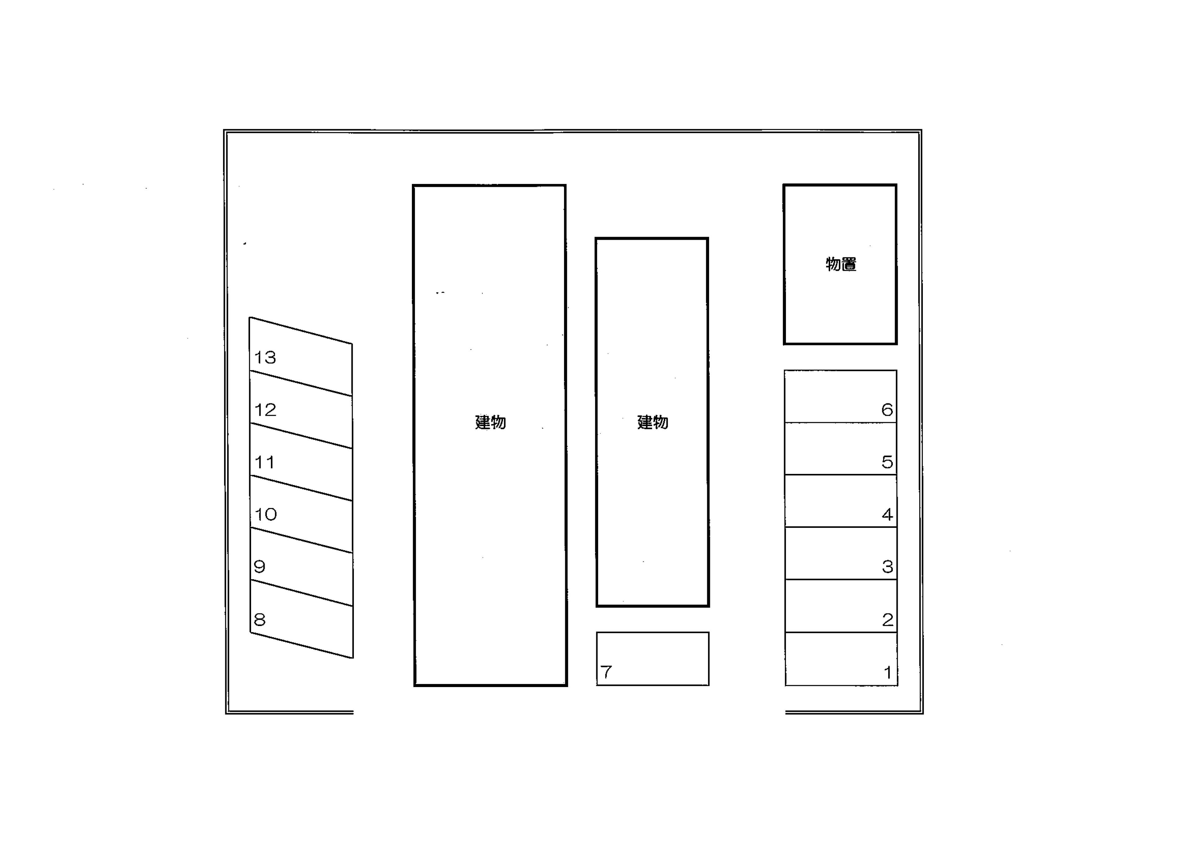 宿根パーキングの駐車配置図