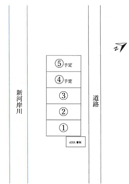 渋井駐車場の駐車配置図