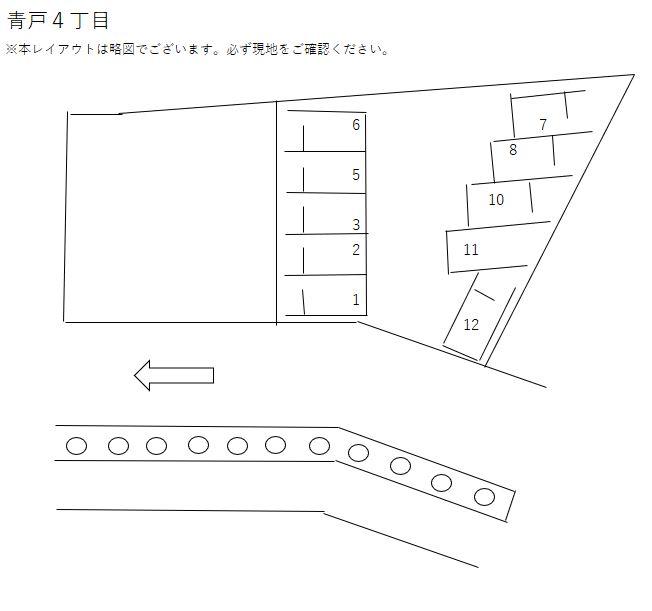 青戸４丁目の駐車配置図