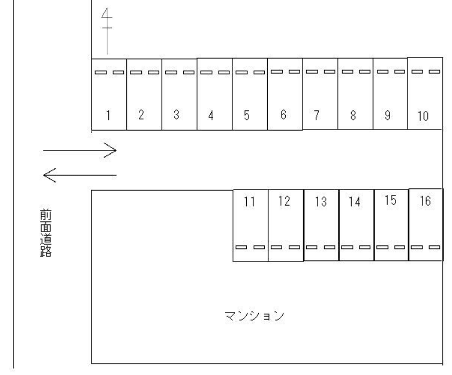 FKパル横町駐車場の駐車配置図