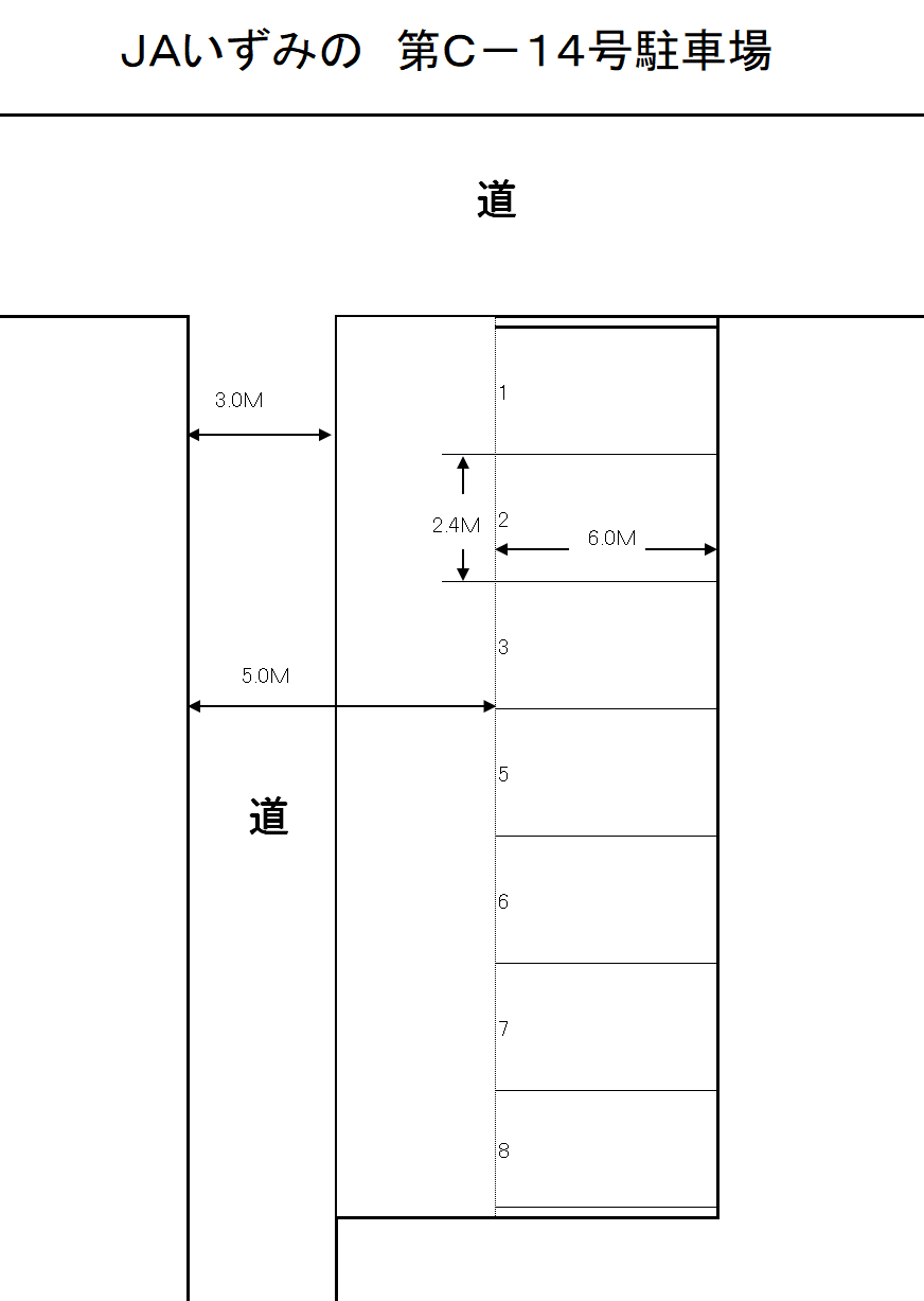 JAいずみの第C-14駐車場の駐車配置図