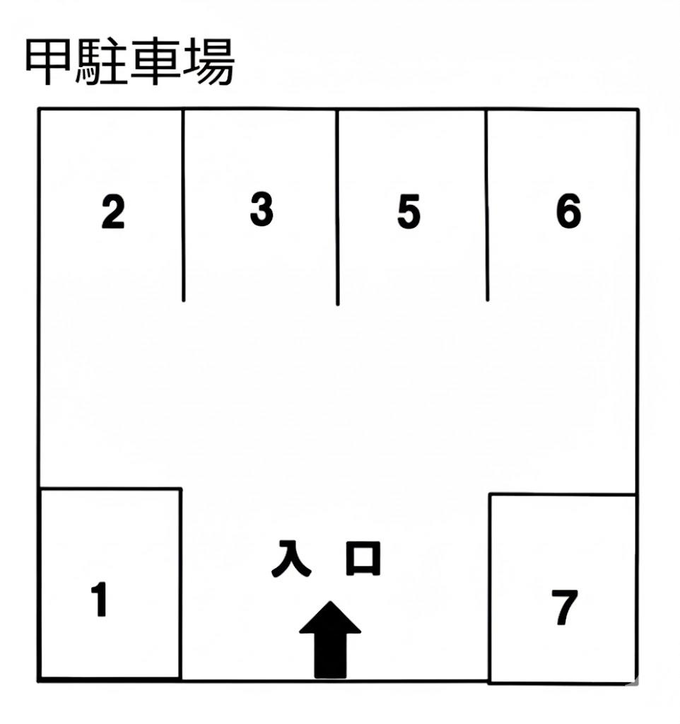 甲駐車場の駐車配置図
