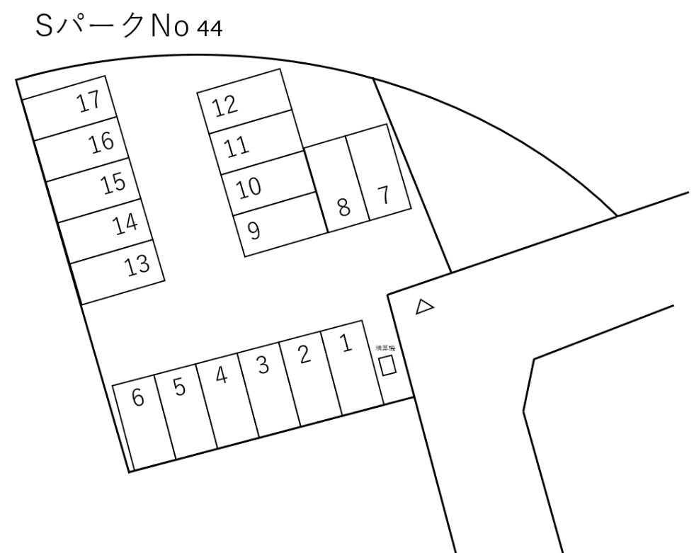 SパークNo.44（橋本二丁目）の駐車配置図