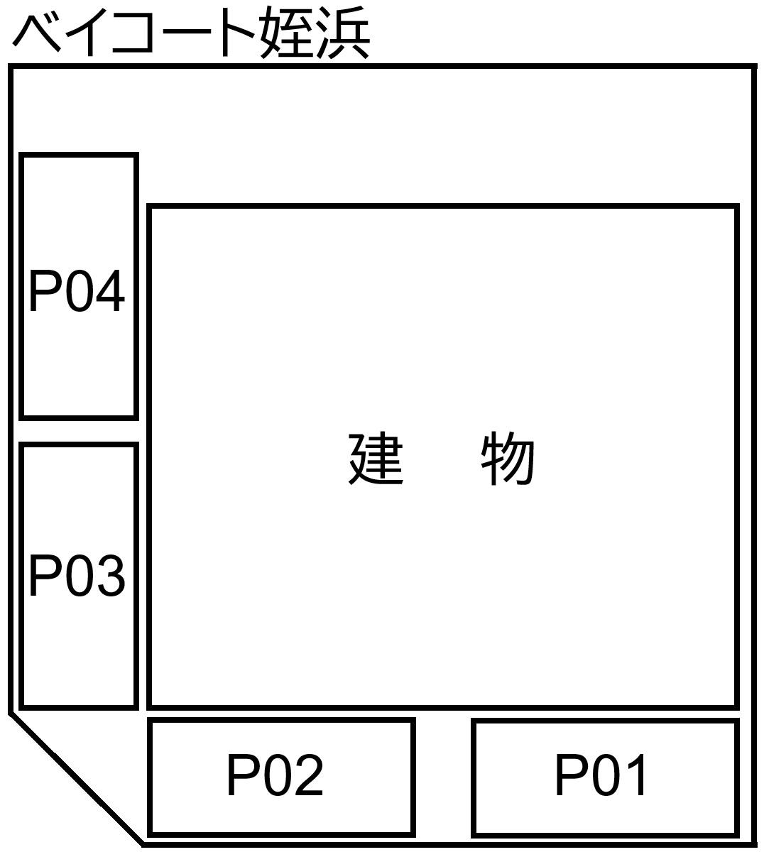 ベイコート姪浜の駐車配置図