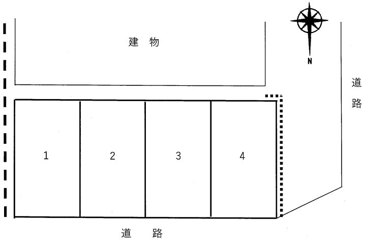 奥田1丁目駐車場の駐車配置図