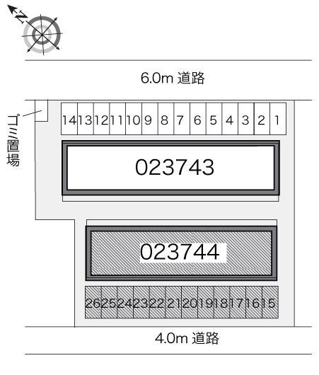 御笠川ＷＥＳＴ(23744)の駐車配置図