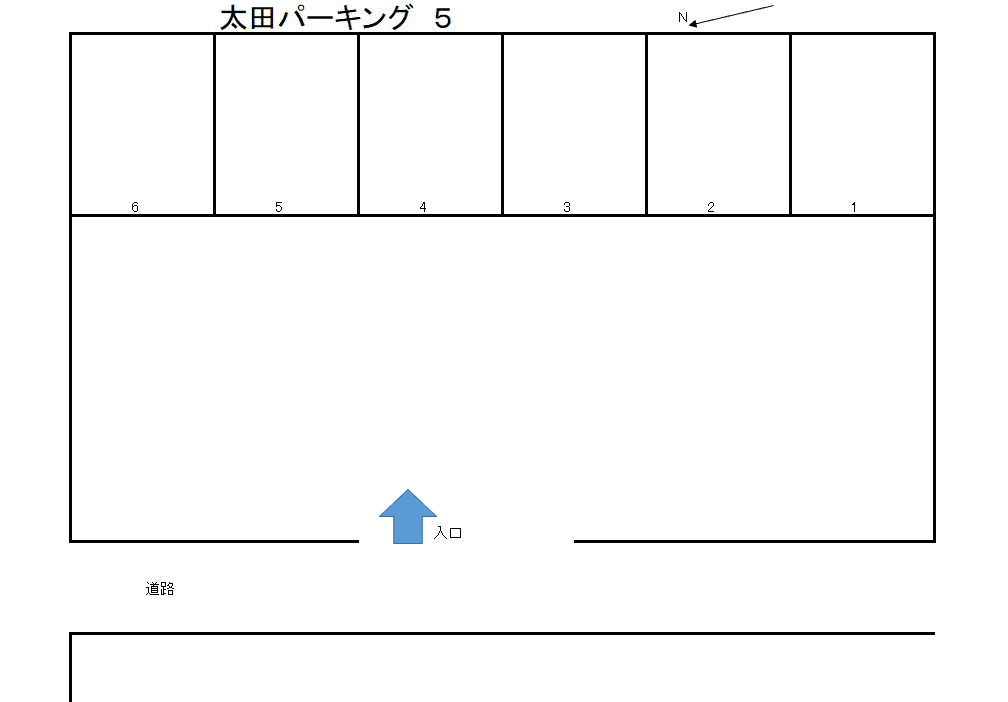 太田第五パーキングの駐車配置図