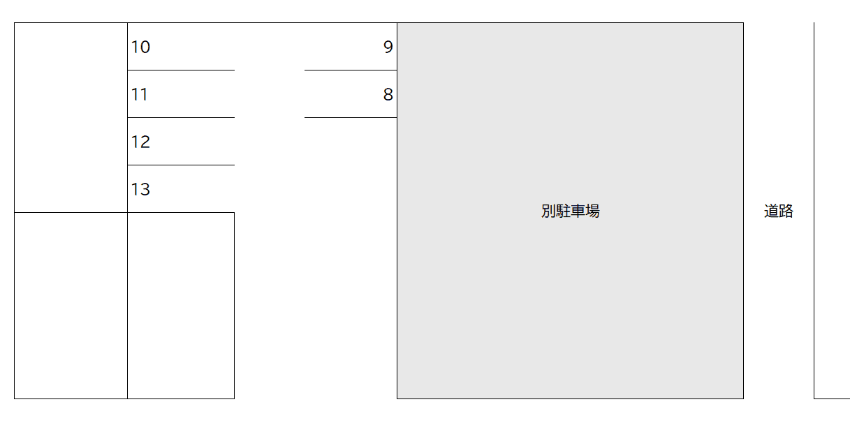 太田窪パーキング第1の駐車配置図