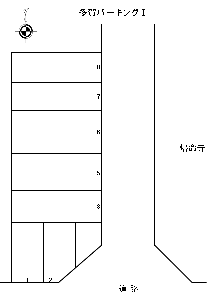 多賀パーキングⅠの駐車配置図