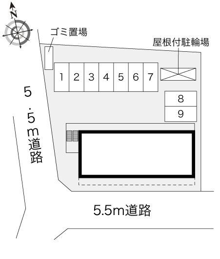 プランドール八ヶ崎(41305)の駐車配置図