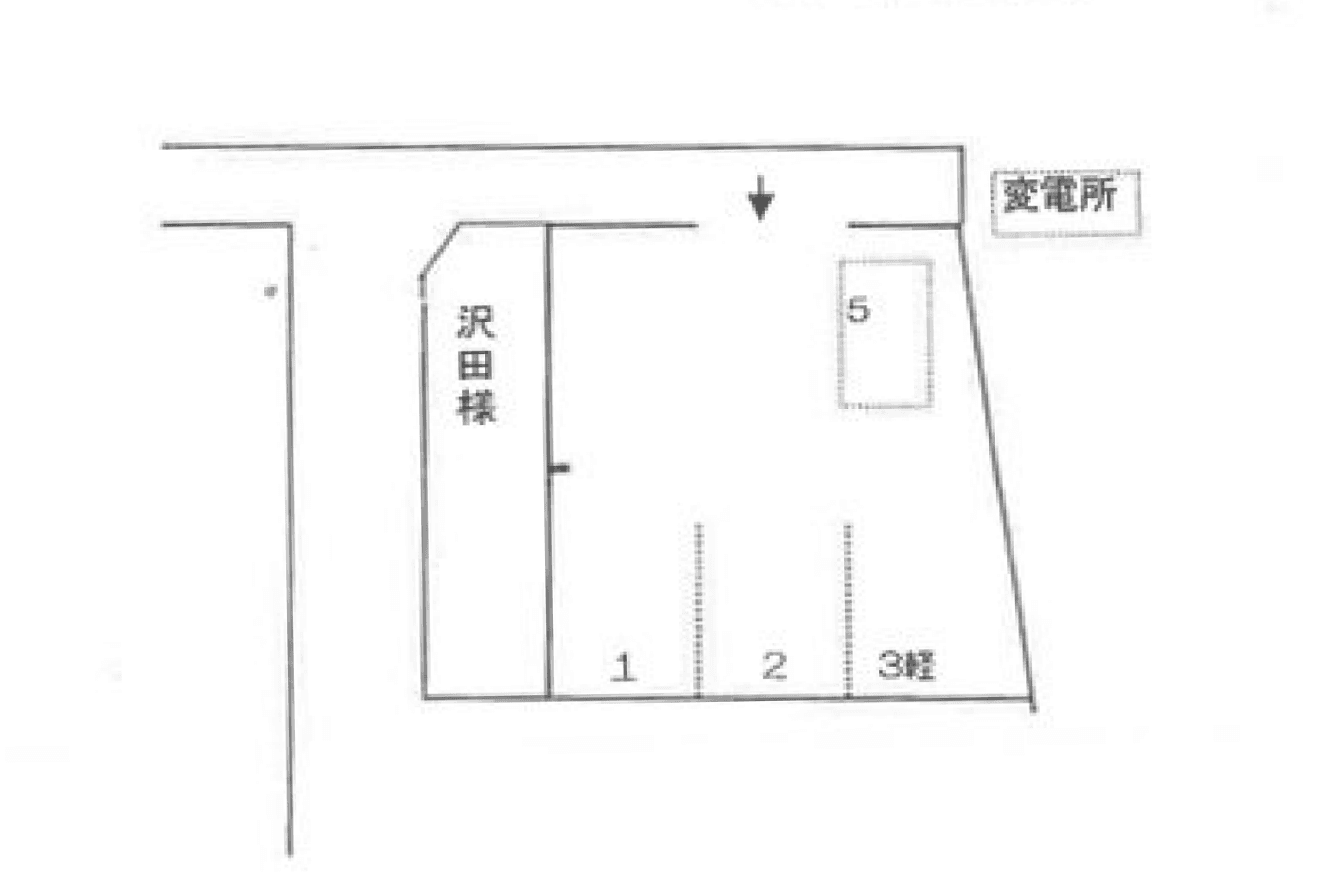 メープル沢田パーキングⅢの駐車配置図