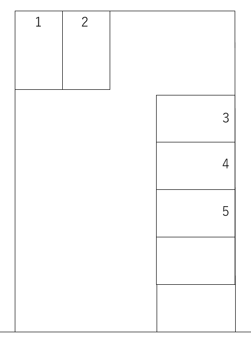 室木ガレージの駐車配置図