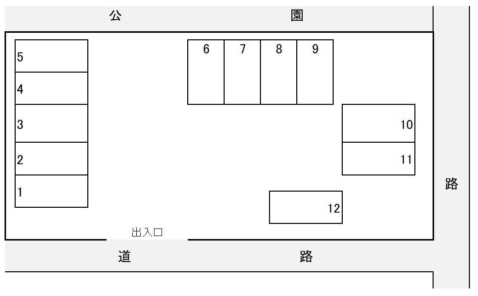 グレープ駐車場の駐車配置図