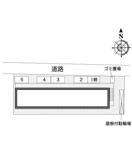 セントラル島崎(38480)の駐車配置図