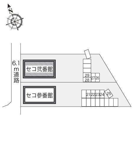 セコ弐番館(22308)の駐車配置図
