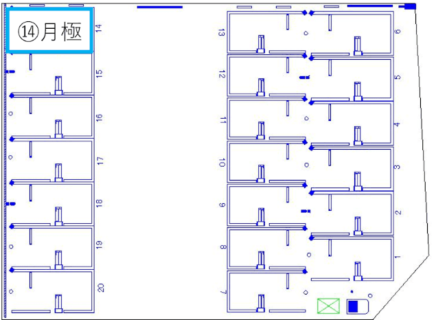 浜松東第１の駐車配置図