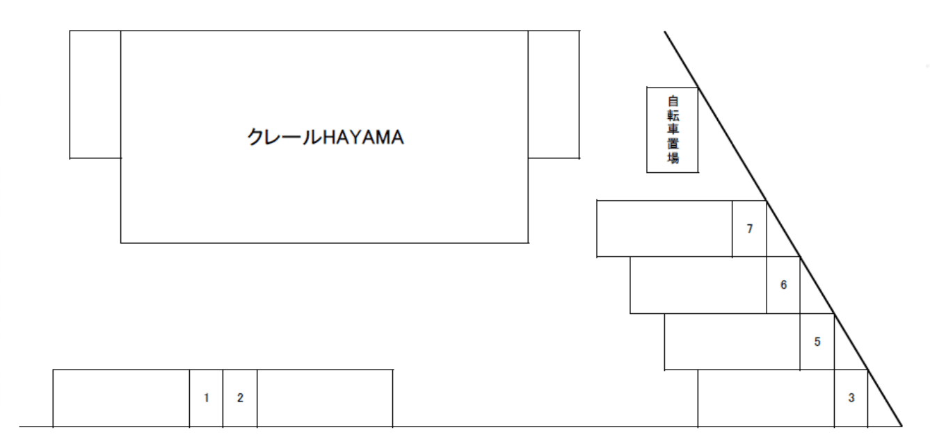 クレールHAYAMAの駐車配置図