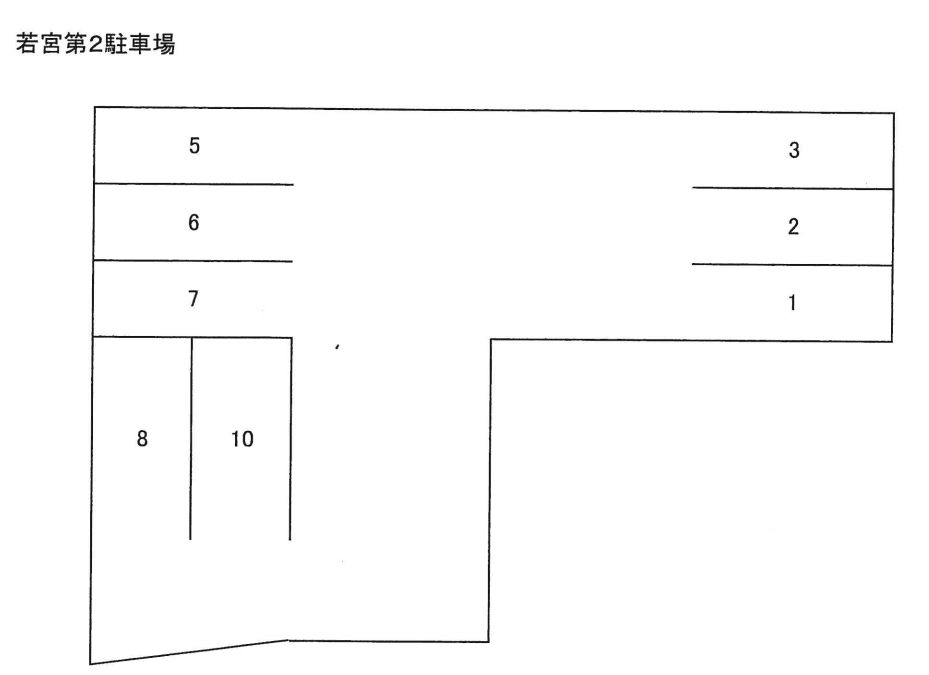若宮第2駐車場の駐車配置図
