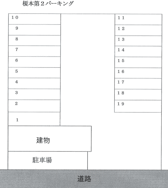 榎本第２パーキングの駐車配置図