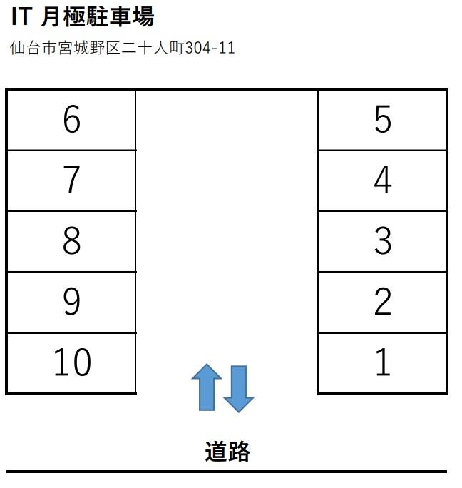 IT月極駐車場の駐車配置図