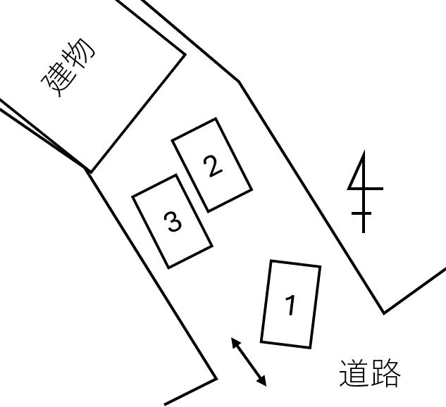 タウンコート南駐車場の駐車配置図