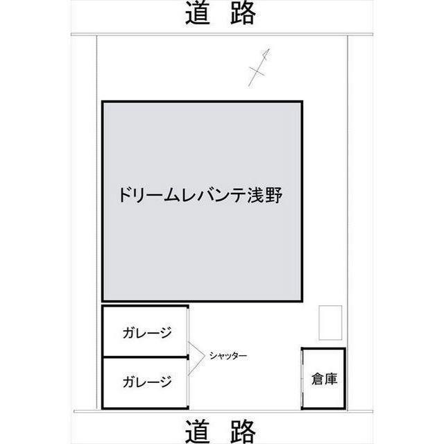 浅野本町ガレージの駐車配置図