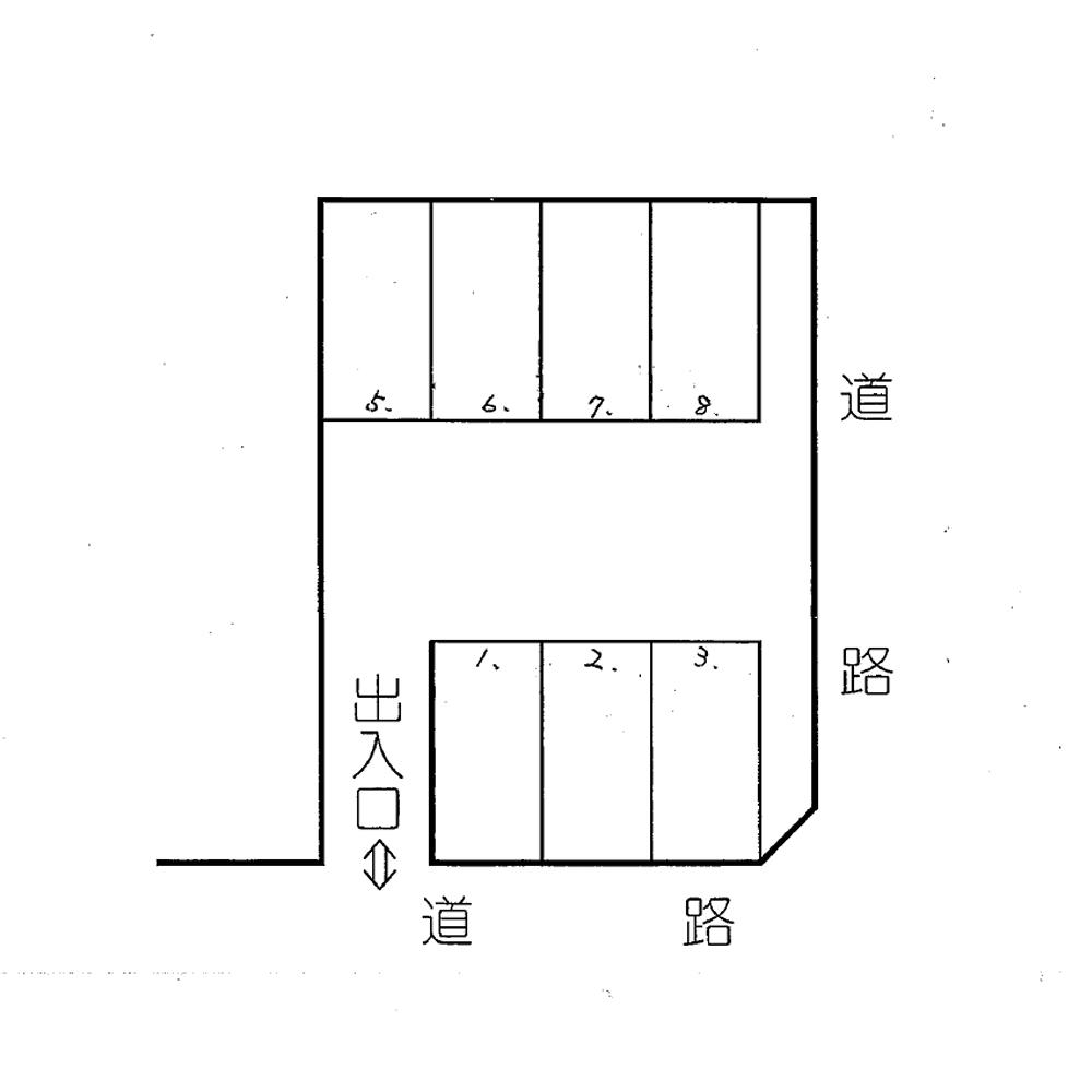 稔台2丁目駐車場の駐車配置図