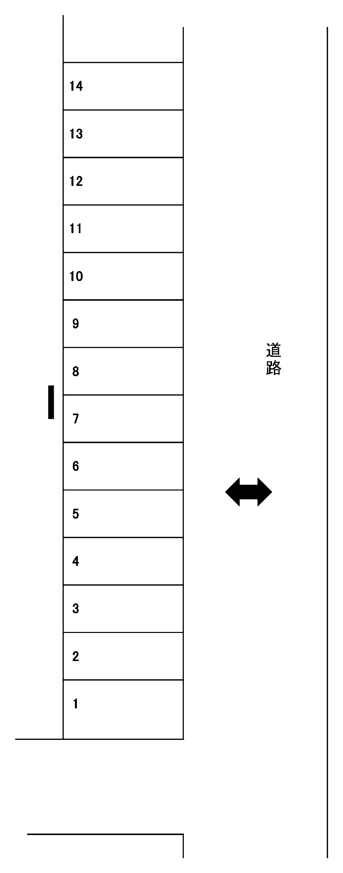 みどり　駐車場の駐車配置図