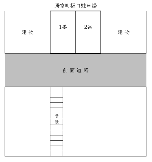 勝富町樋口駐車場の駐車配置図