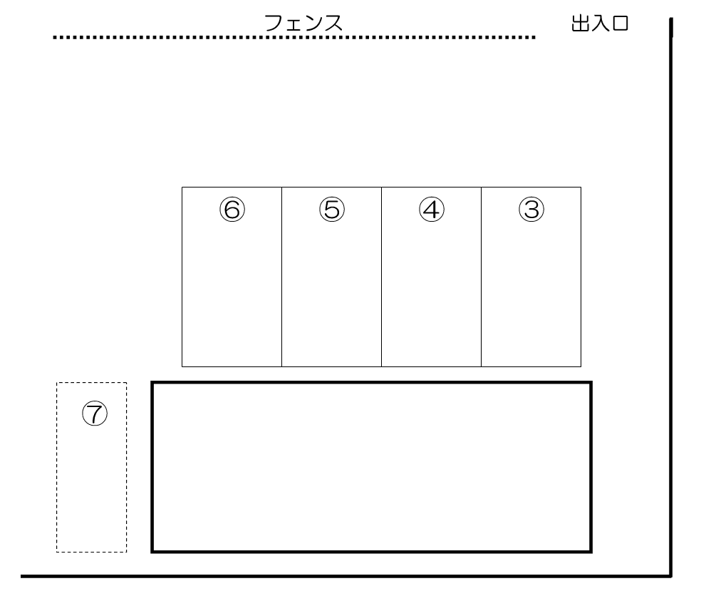 八景水谷２丁目駐車場の駐車配置図