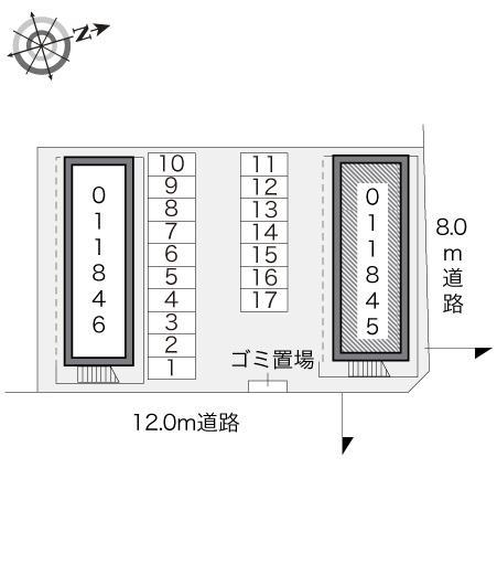 新町Ａ(11845)の駐車配置図