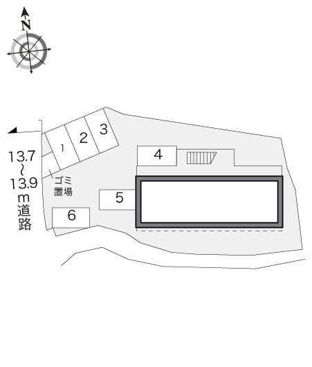 グリーンビュー(16874)の駐車配置図