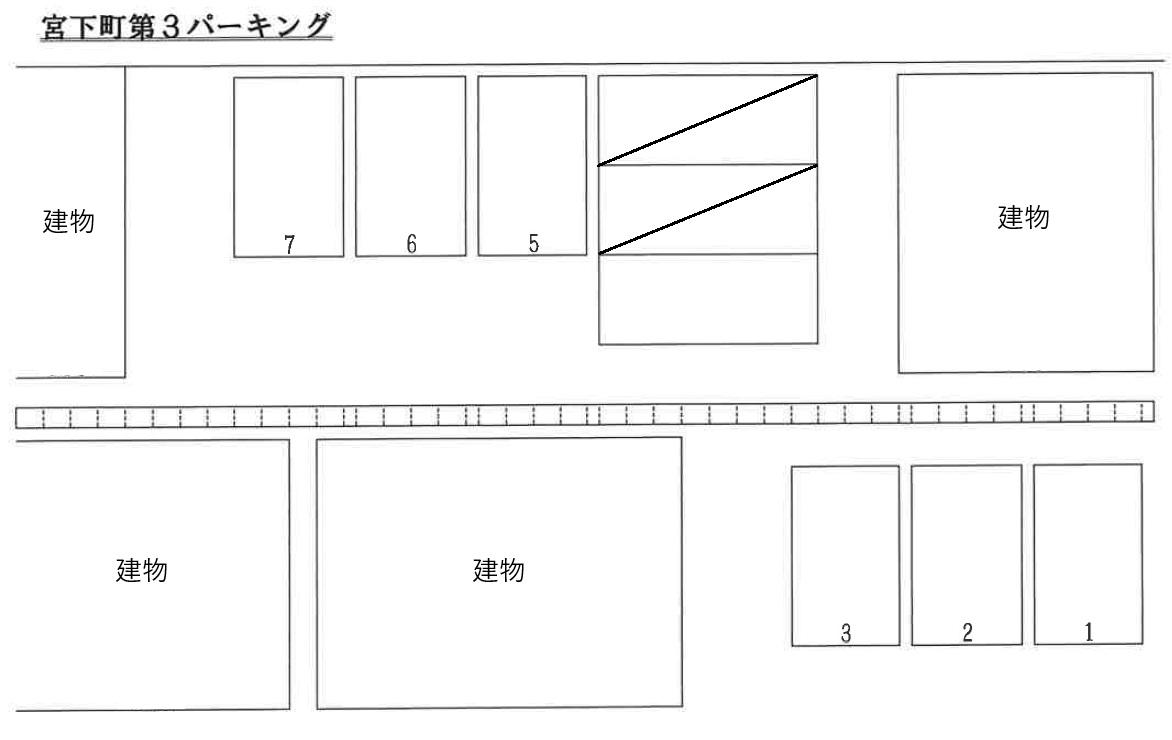 宮下町第３パーキングの駐車配置図