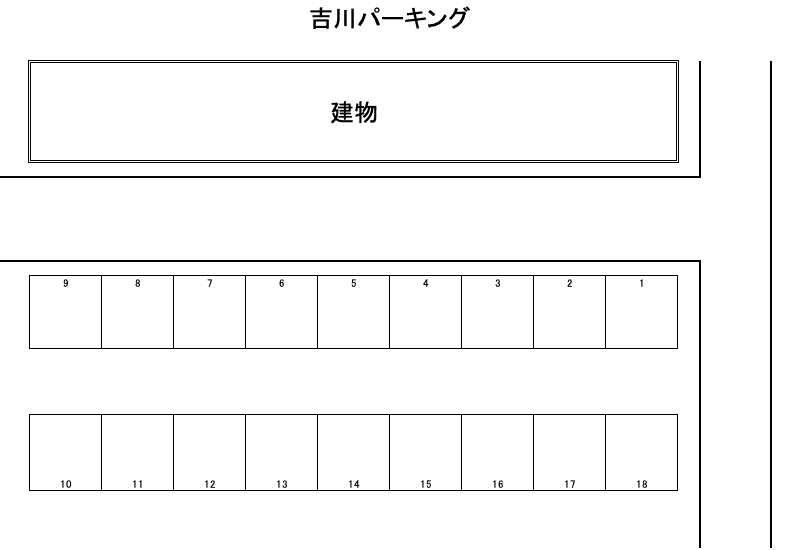 吉川パーキングの駐車配置図