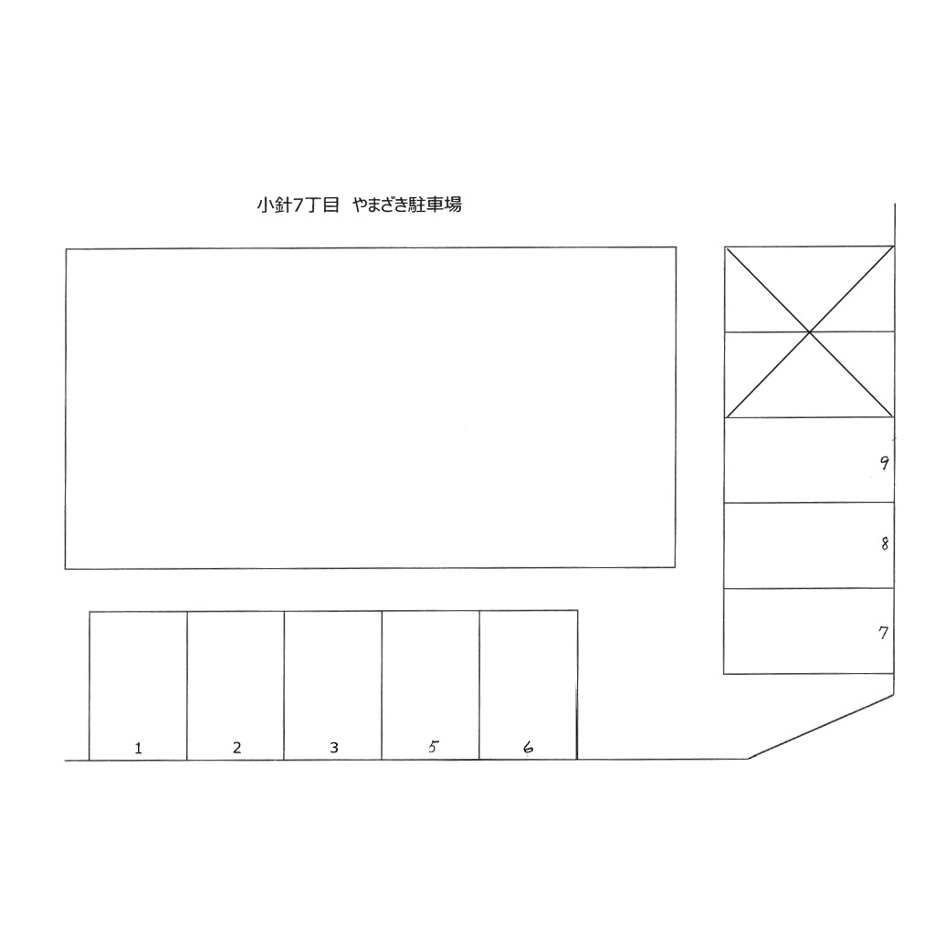 小針7丁目やまざき駐車場の駐車配置図
