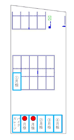 安倍川駅前の駐車配置図
