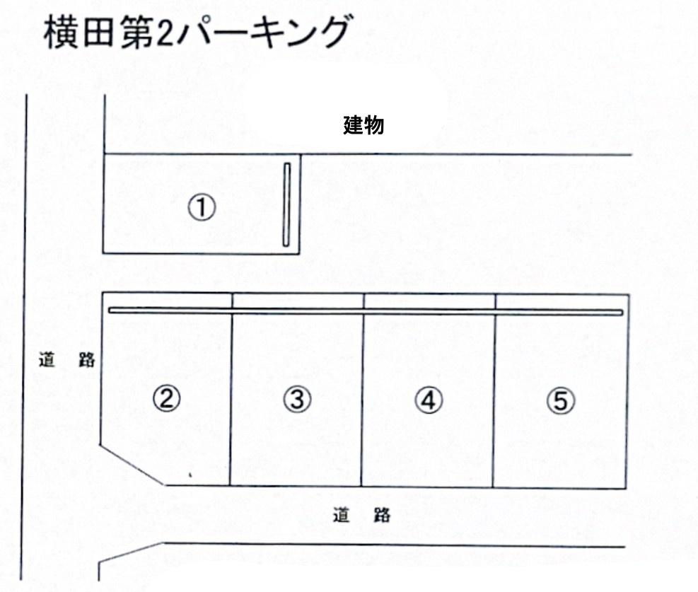横田第２パーキングの駐車配置図