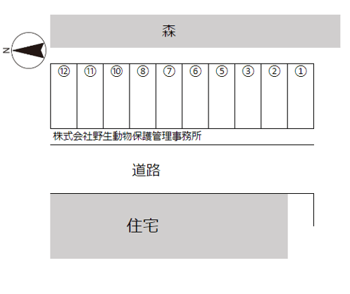グリーンハイツ駐車場の駐車配置図
