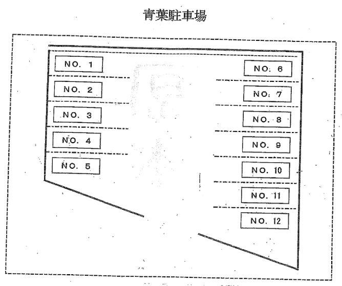 青葉駐車場の駐車配置図