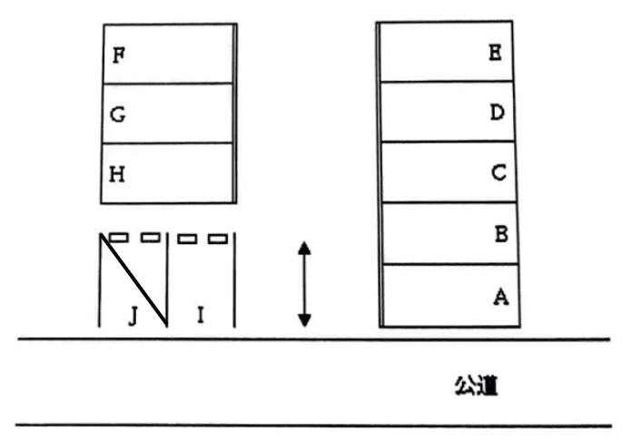 Union Garage駐車場の駐車配置図