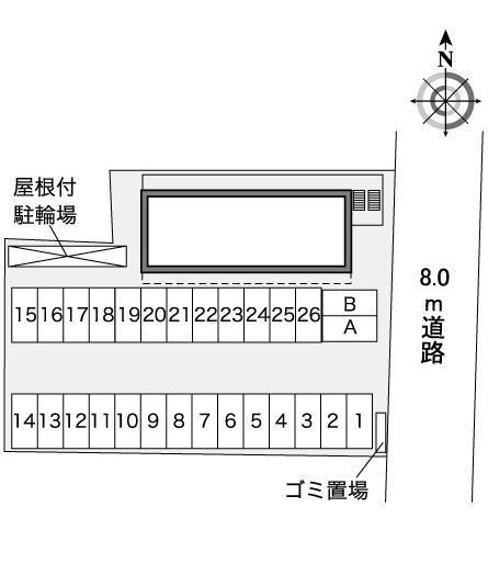 ｍｉａ　ｄｏｍｏ(35095)の駐車配置図