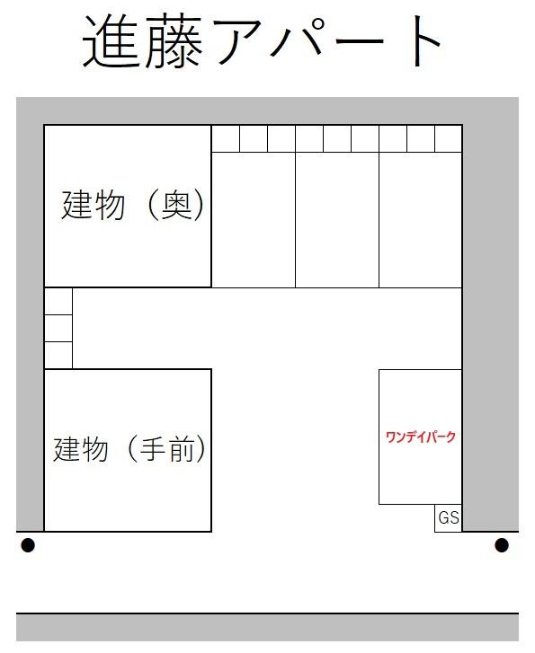 進藤アパートの駐車配置図