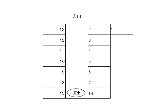 梶川駐車場の駐車配置図