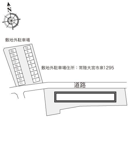 ライジング・サン(22777)　敷地外駐車場の駐車配置図