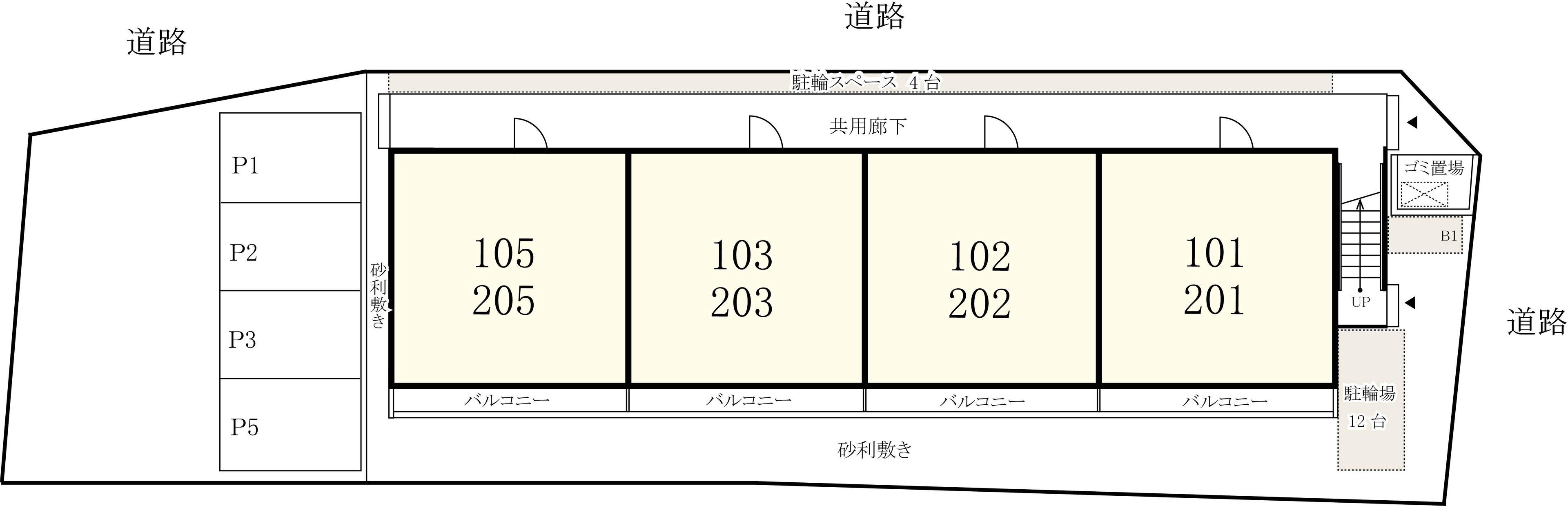 リブリ・LenientⅠの駐車配置図