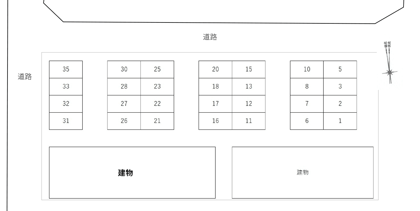 Ｇｒａｎｄ　Ｆｏｒｅｓｔ　Ａ別駐車場の駐車配置図