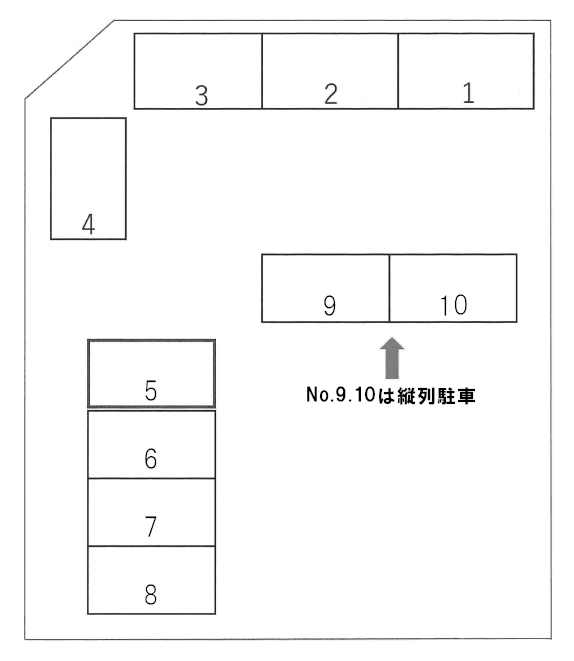 成瀬ハイツ駐車場の駐車配置図
