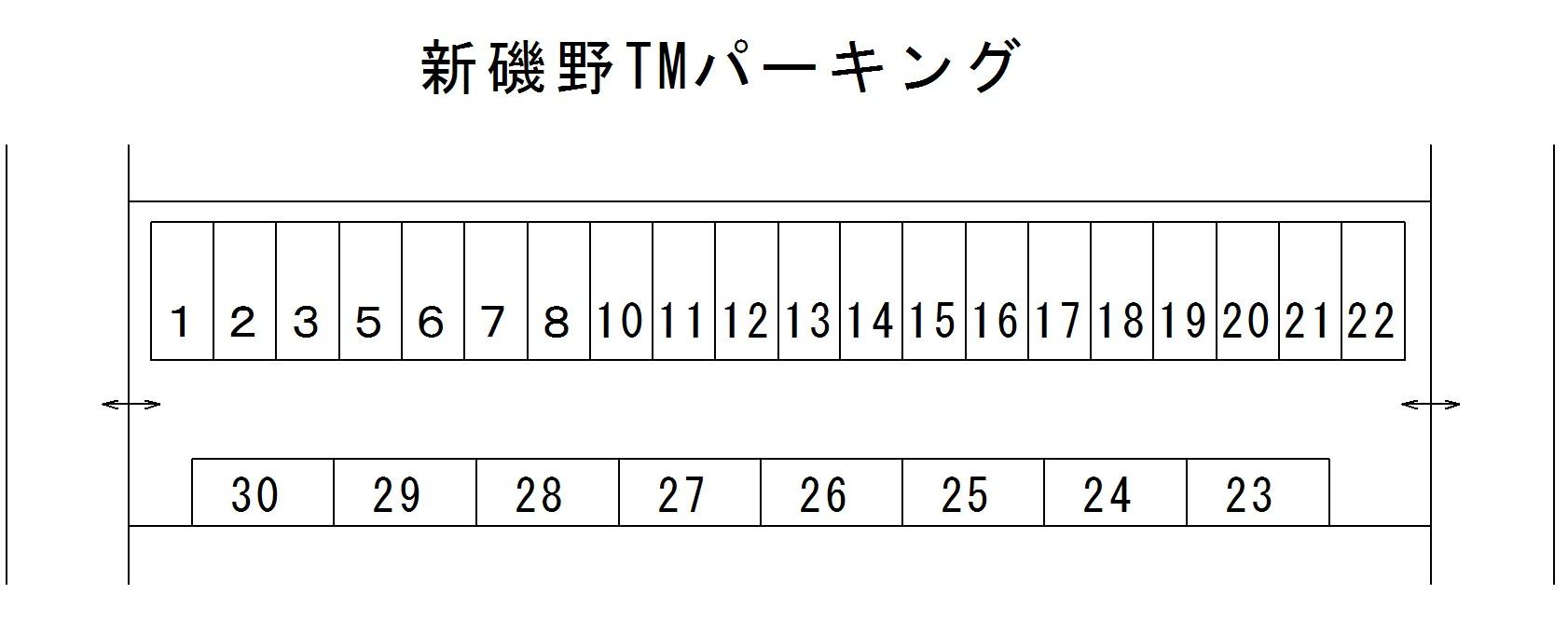 新磯野TMパーキングの駐車配置図