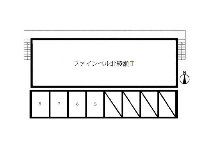 ファインベル北綾瀬Ⅱ駐車場の駐車配置図